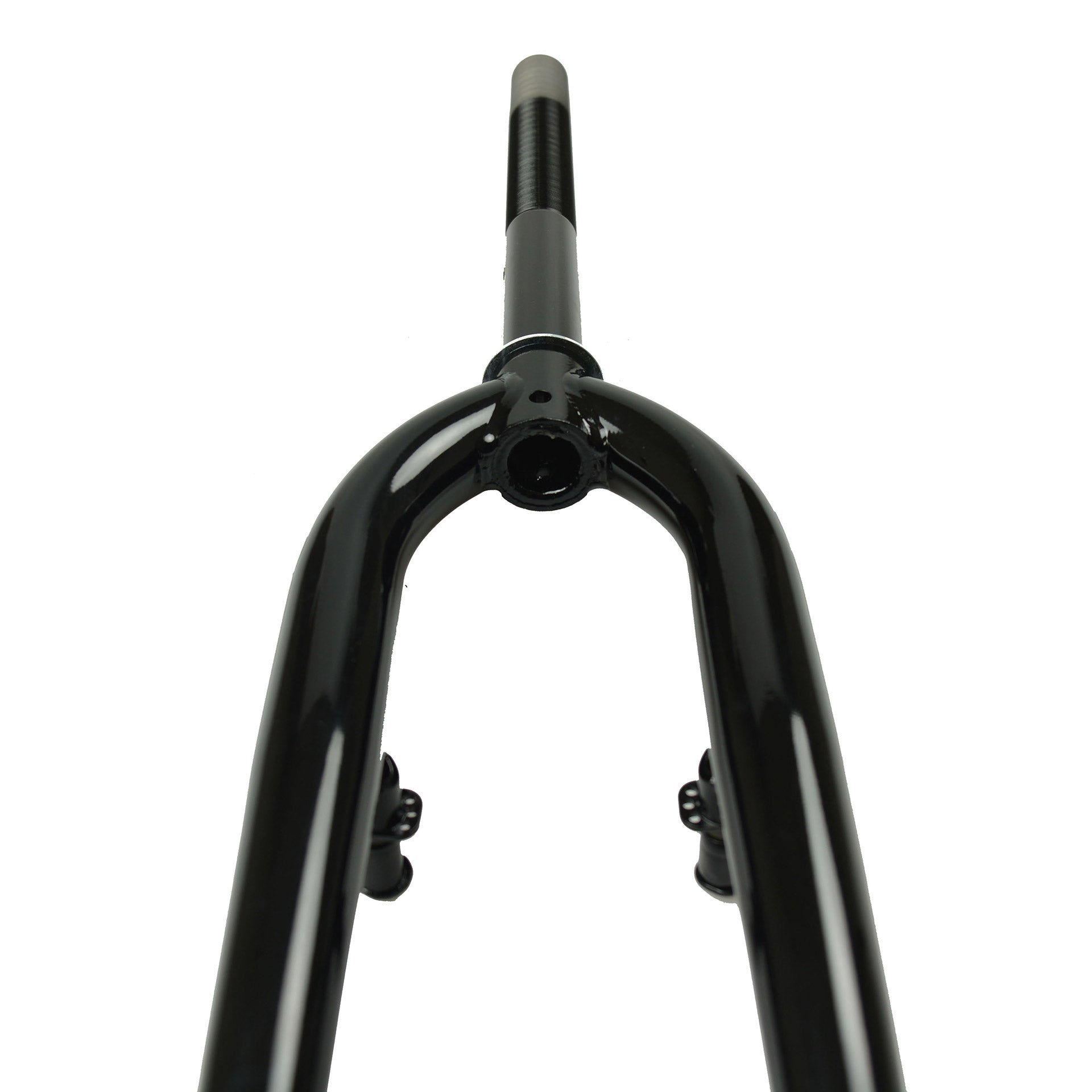 Fourche avant 26 ATB avec 1 tube de direction - cames de frein - noir brillant