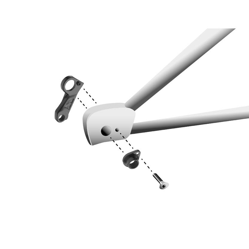 Patte de dérailleur Marwi GH-175 Cube (patte + capuchon d'axe)