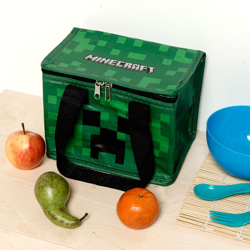 Union minecraft creeper rpet duurzame koeltas lunchtas