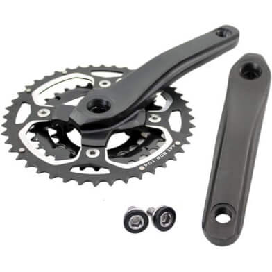 Lasco fm628 crankstel alu cnc bsa 44 32 22 -1 mm 170 mm mat zwart