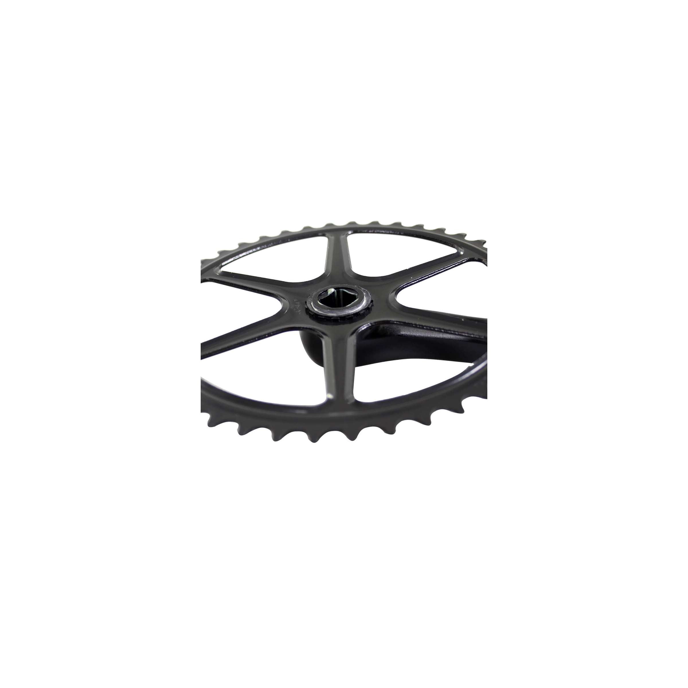 Crankstel 44t alu zwart 3 32 vlak
