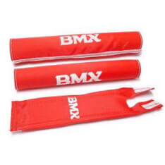 pads BMX junior mousse rouge 3 pièces