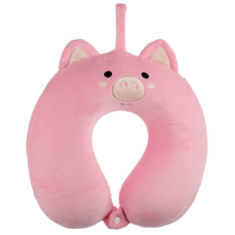 Relaxeazzz varken pluche memory foam nekkussen