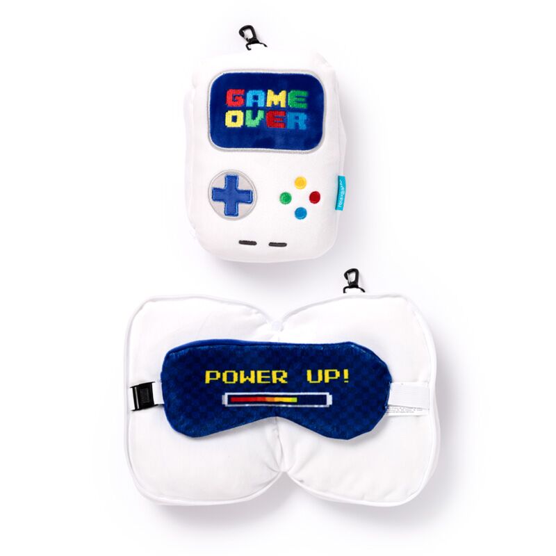 Ty relaxeazzz game over rond reiskussen slaapmasker