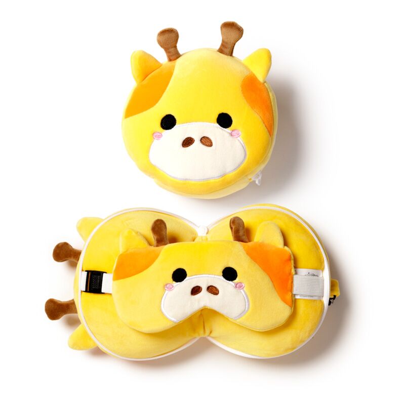 Ty relaxeazzz giraffe rond reiskussen slaapmasker