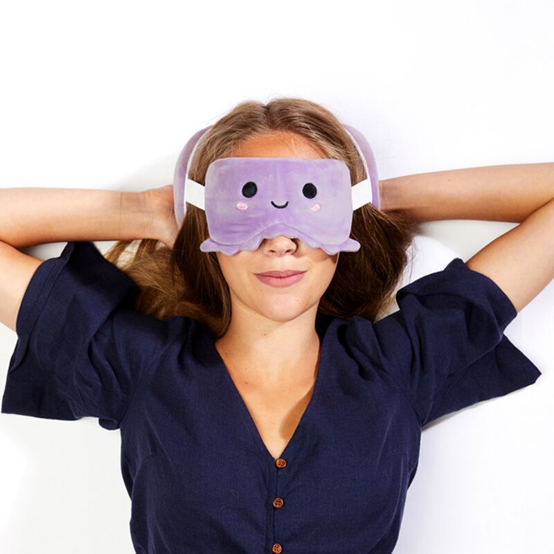 Ty relaxeazzz pluche octopus rond reiskussen slaapmasker