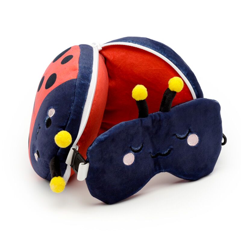 Ty relaxeazzz adorabugs lieveheersbeestje rond reiskussen slaapmasker