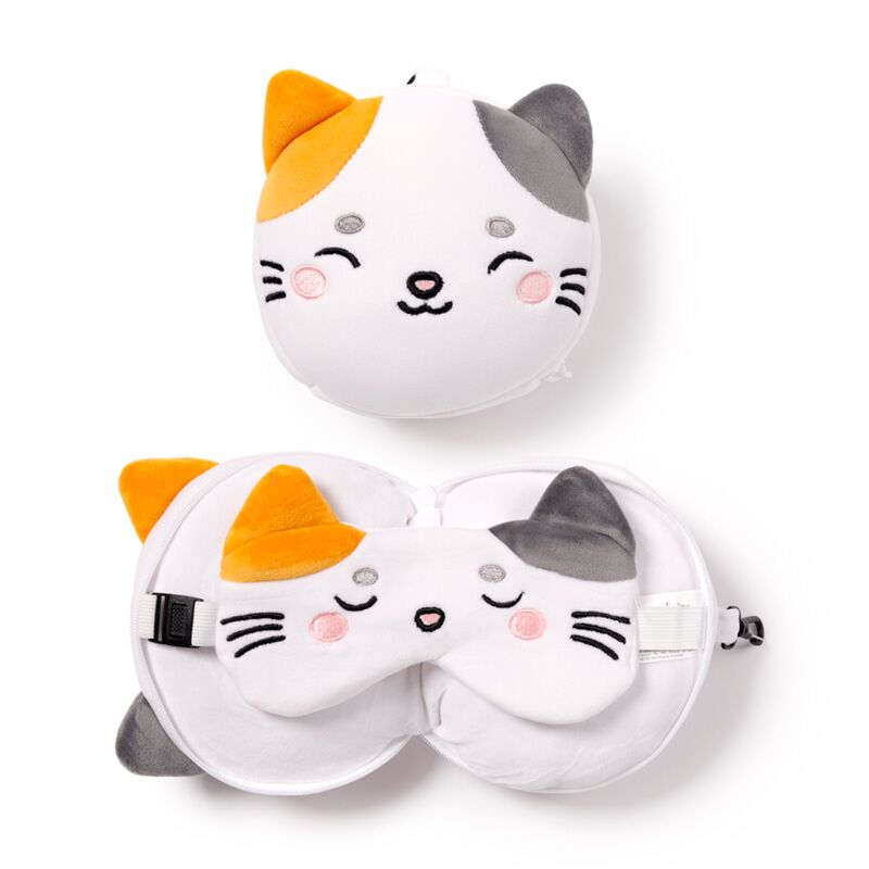 Ty relaxeazzz adoramals lola de kat rond reiskussen slaapmasker