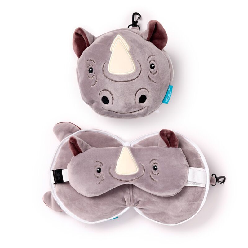 Ty relaxeazzz neushoorn rond reiskussen slaapmasker