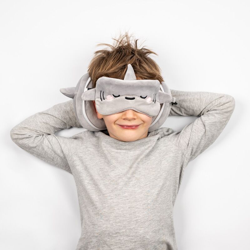 Ty relaxeazzz adoramals archie de haai rond reiskussen slaapmasker