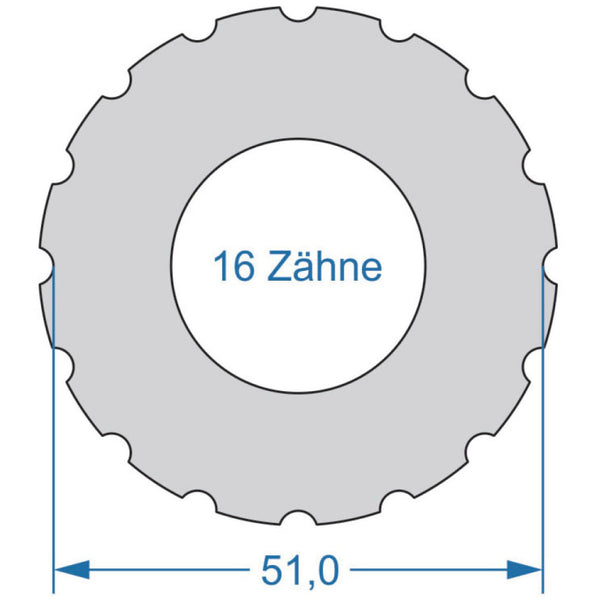 Cycplus cyclus gereedschap power.tool 1-zijdig t16 51.0
