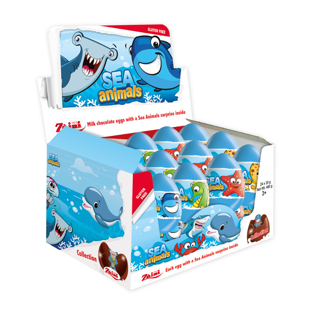 Zaini chocolade ei sea animals (24x20gr)