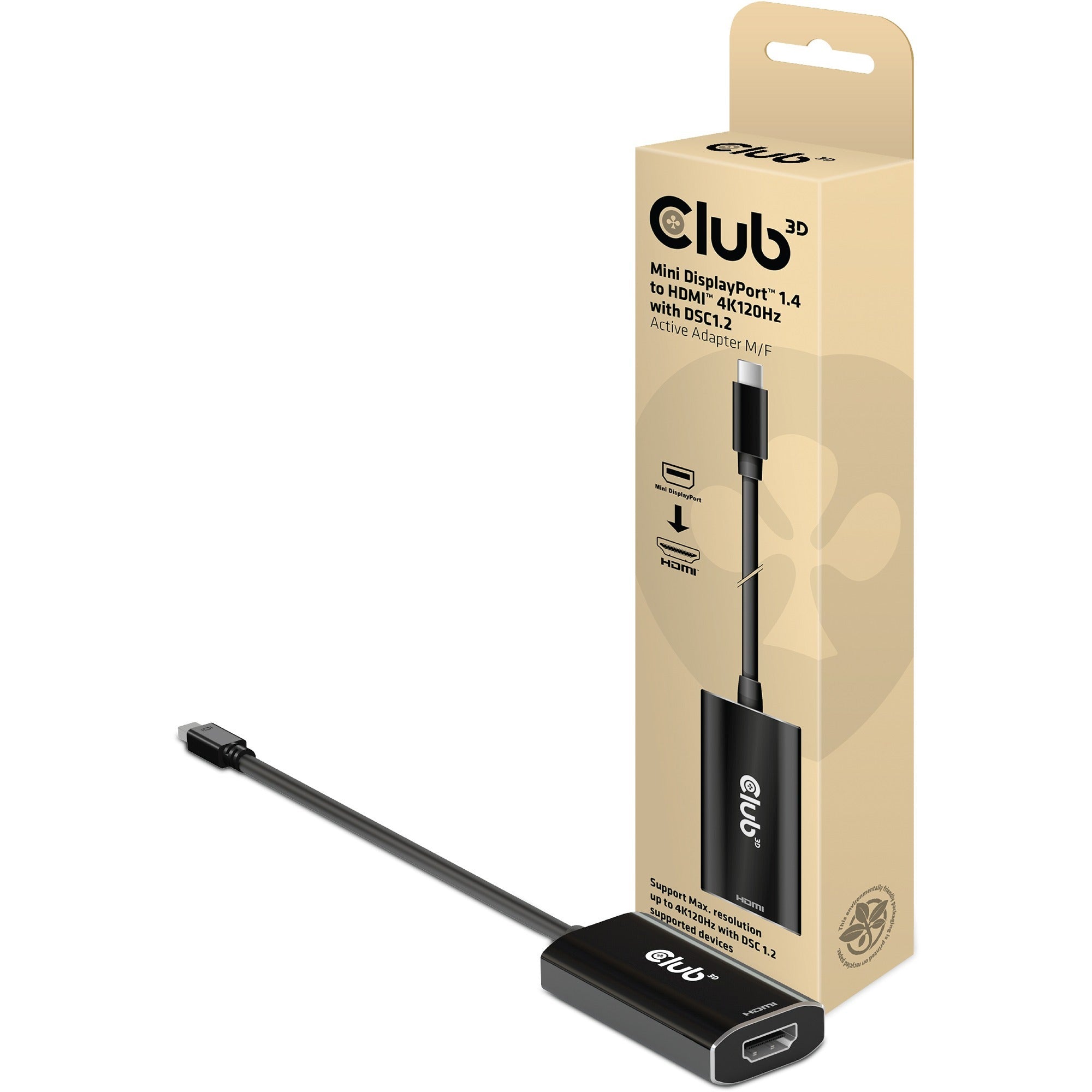 Club 3D Club 3D Mini DisplayPort 1.4 > HDMI met DSC1.2 Actief