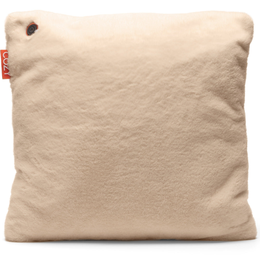 Cozy una teddy 45 x 45 cm draadloos warmtekussen (lichtbeige, powerbank 5000 mah)