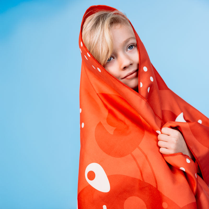 Slechtgehumeurd | rode microvezeldoek 135 x 65 cm