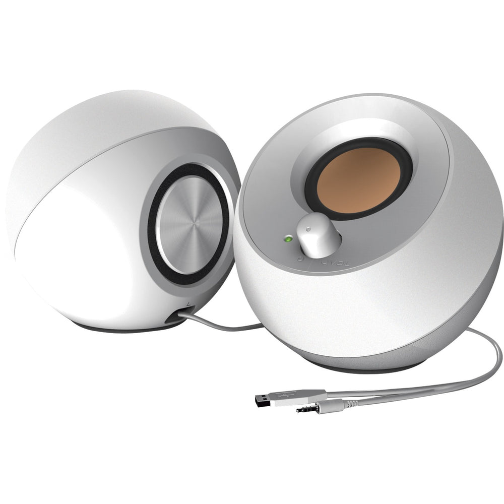 Creative pebble pc-luidspreker (wit, usb)