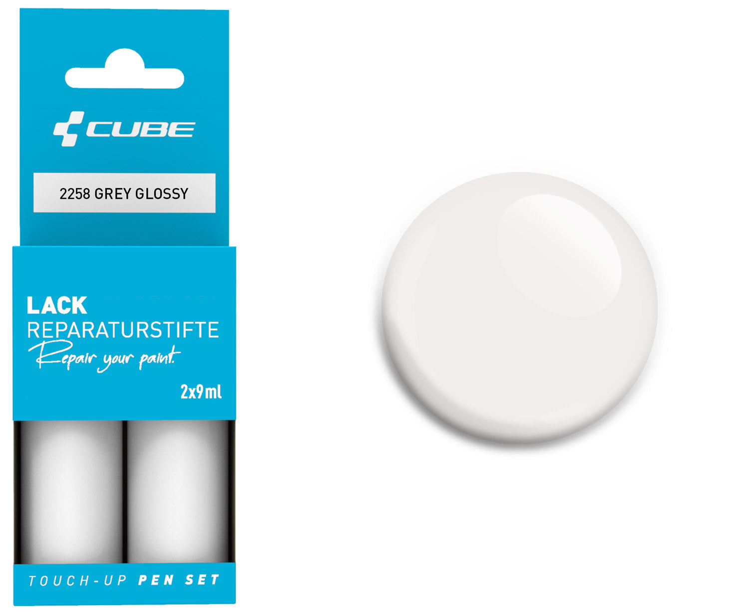 Cube touch-up pen set grey glossy