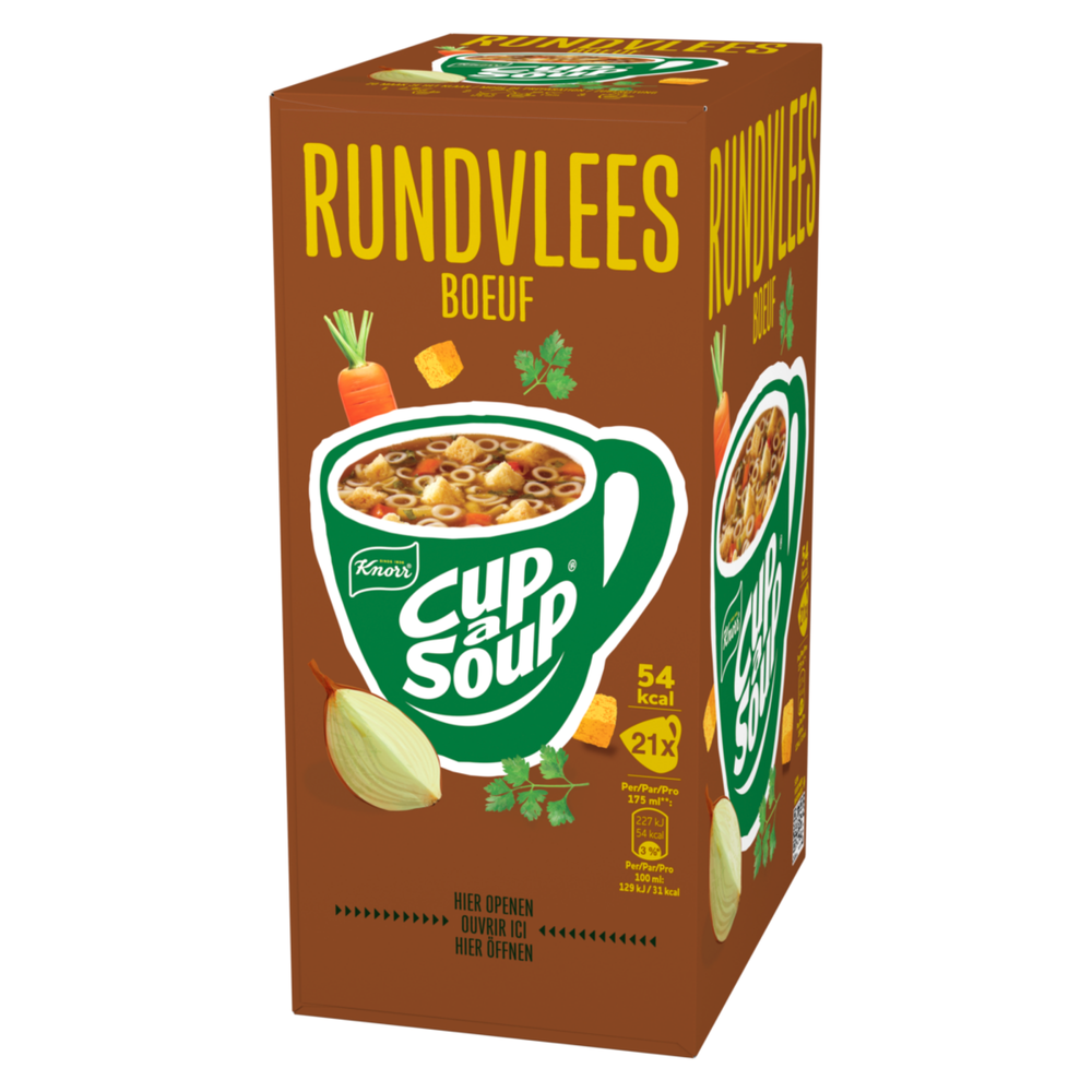 Cup-a-soup knorr rundvlees (21x 175 ml)