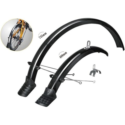 Mirage spatbordset 20 met bevestigingsmateriaal zwart