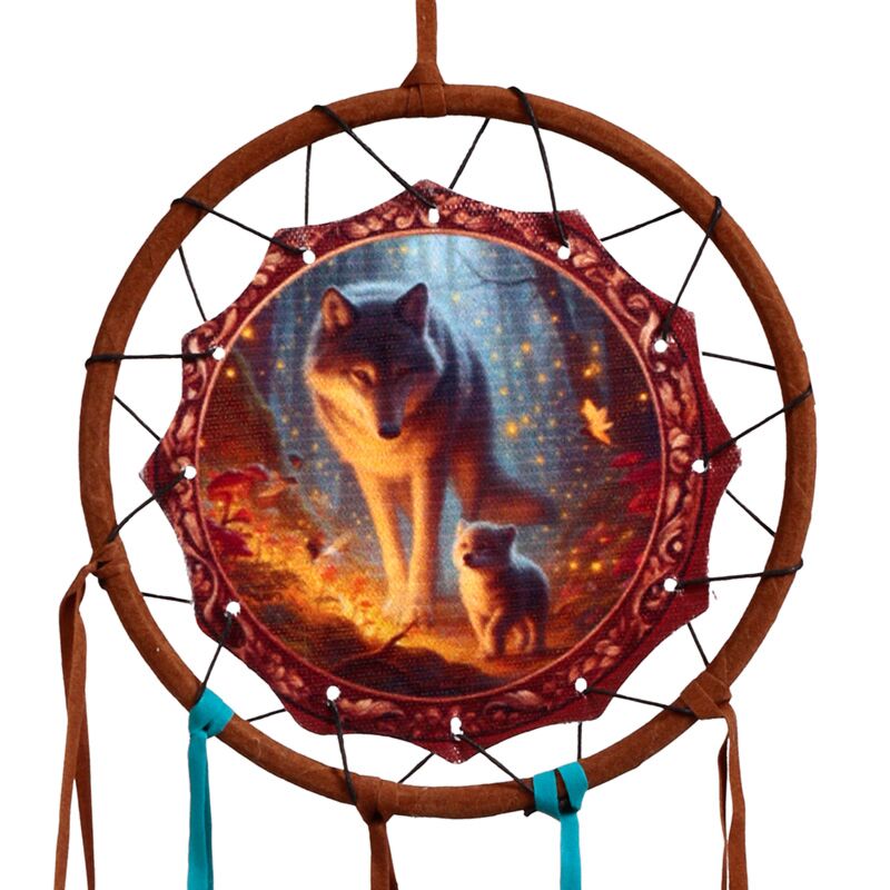 Feeën droomwolf welp dromenvanger 16cm