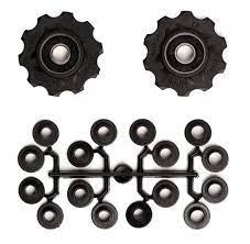 Derailleur pulleys 10 tooth 8S black 2 pieces