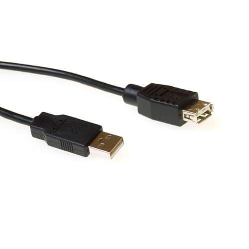 Act usb 2.0 verlengkabel usb a male usb a female zwart 0.5 m