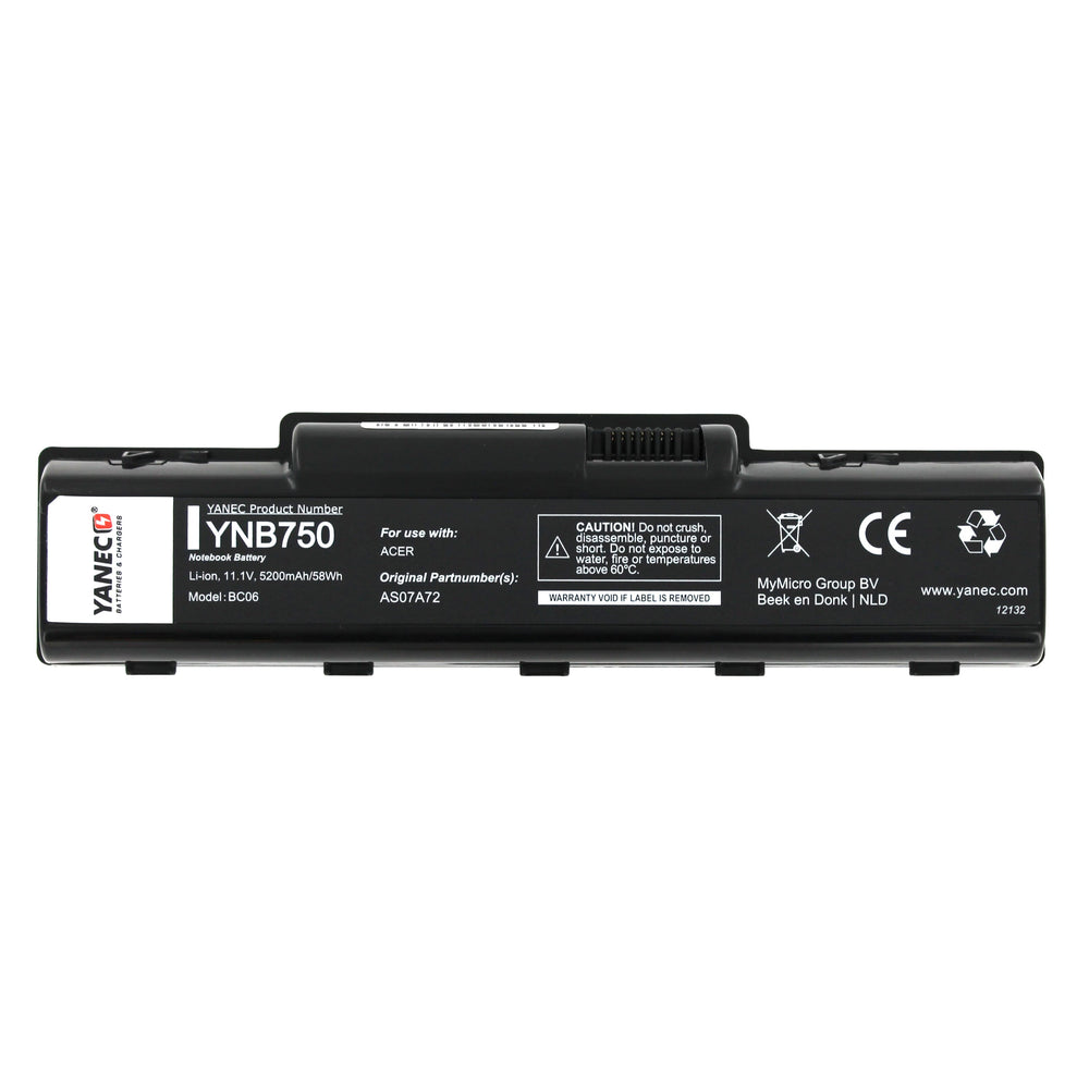 Yanec laptopaccu 10,8v 5200mAh