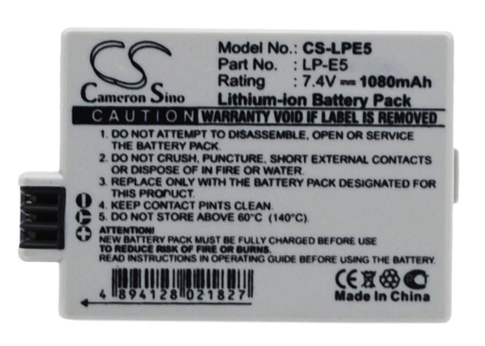 Blu-basic digitale camera accu 7.4v 1080mah li-ion voor canon