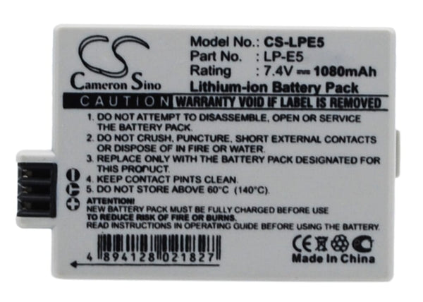 Blu-basic digitale camera accu 7.4v 1080mah li-ion voor canon