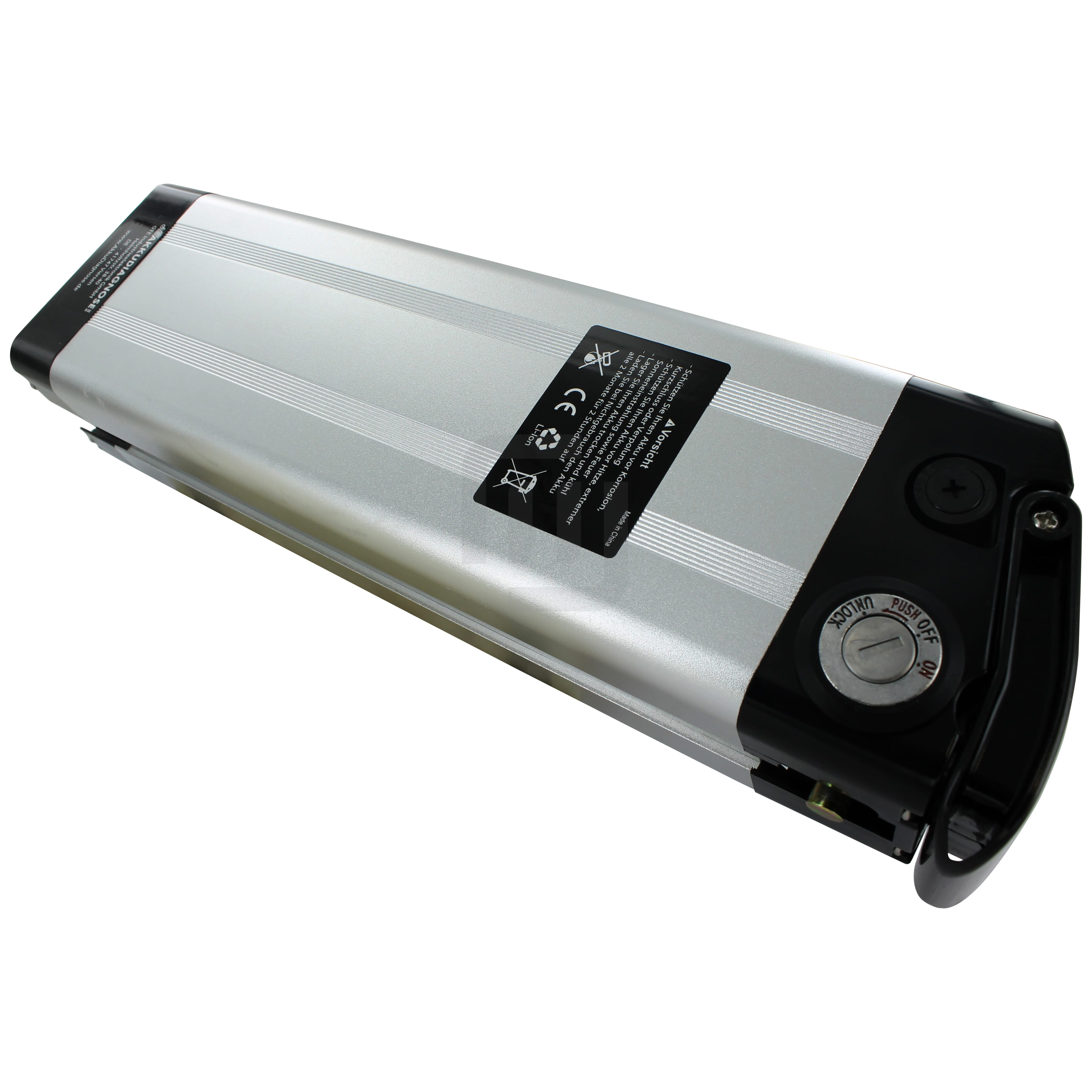 Phylion compatibele fietsaccu 36 37v 14.5ah silverfish (zilver)