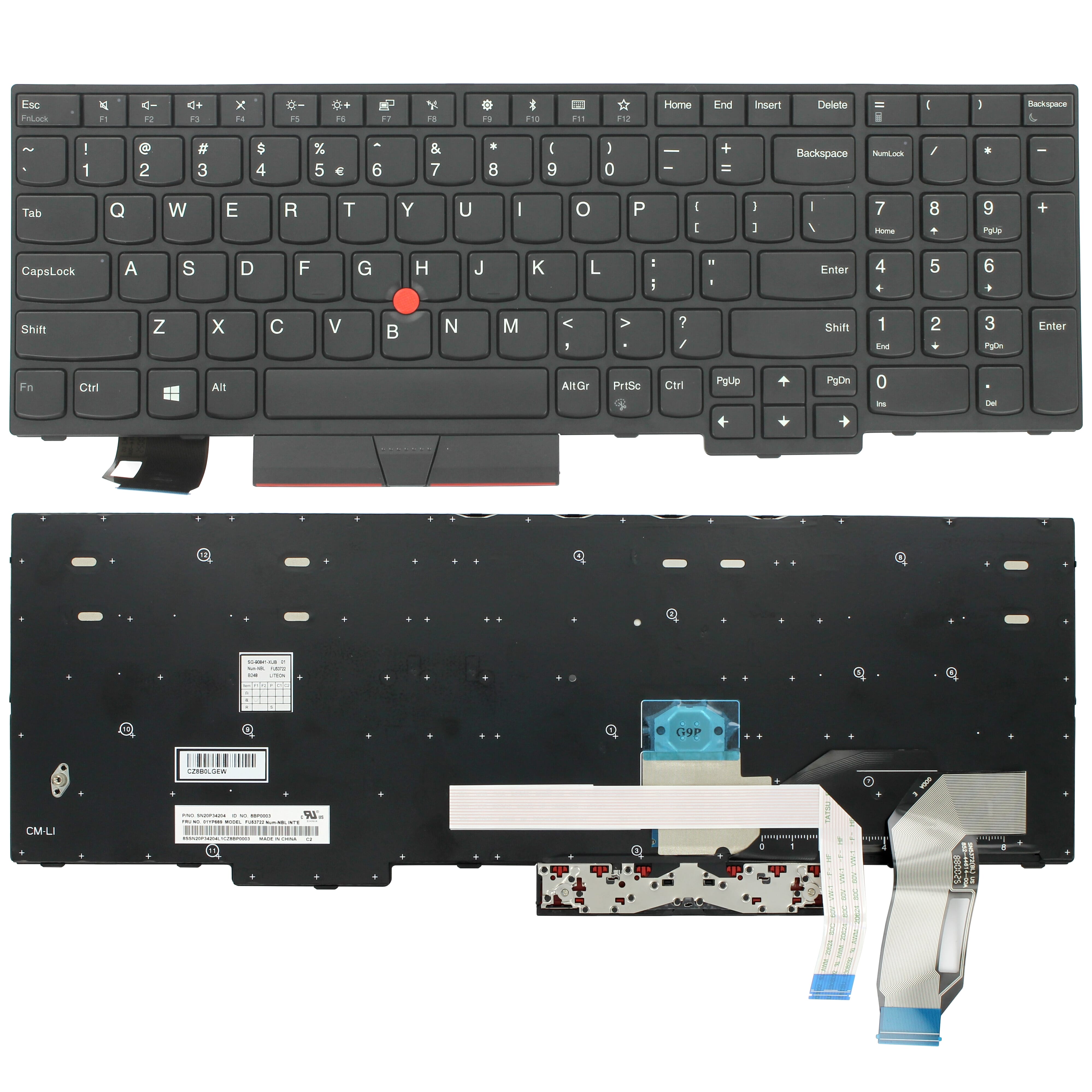 Lenovo laptop toetsenbord qwerty ons