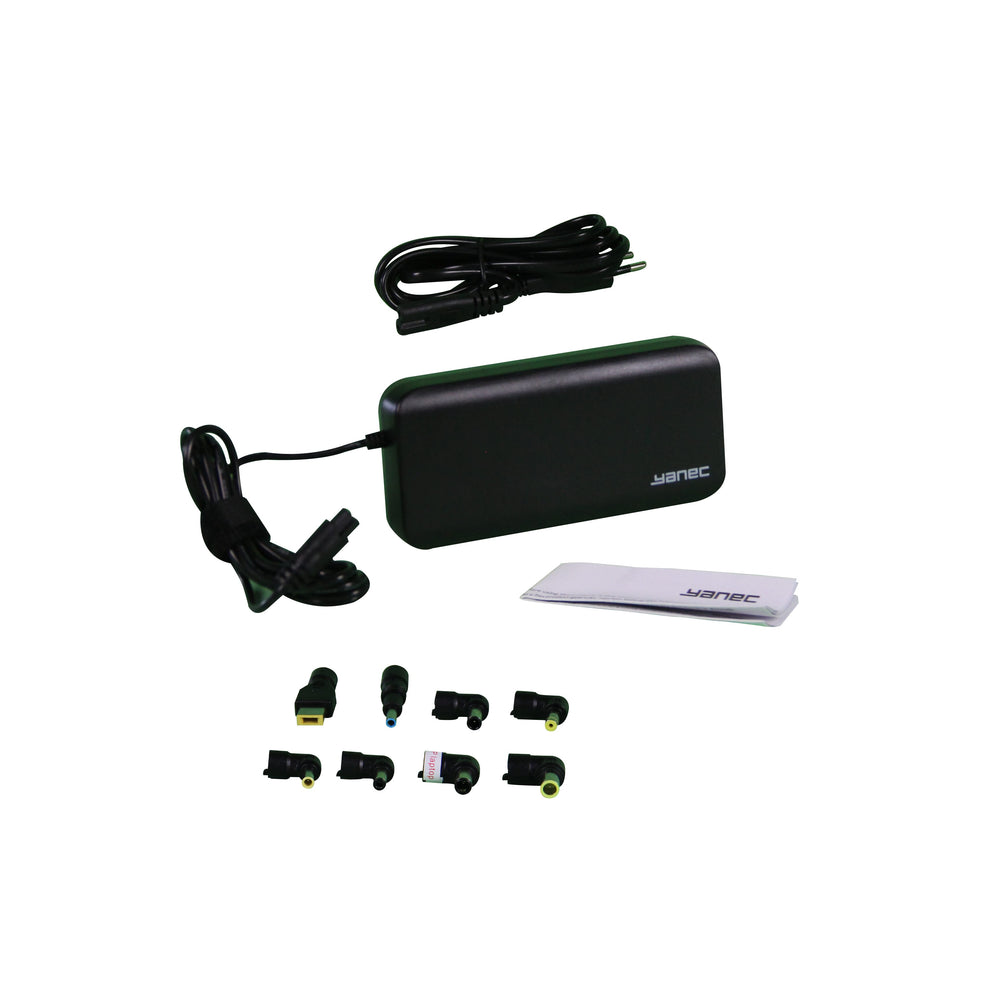 Universeel yanec universele laptop ac adapter 90w met 8 tips - zwart