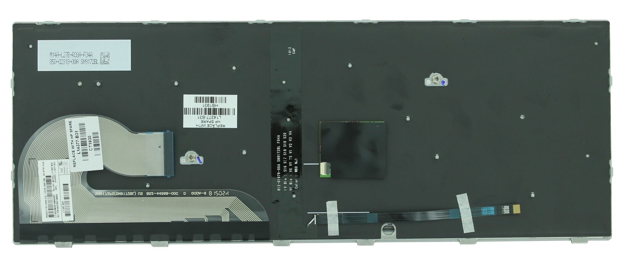 HP laptop toetsenbord qwerty us + trackpoint, verlicht