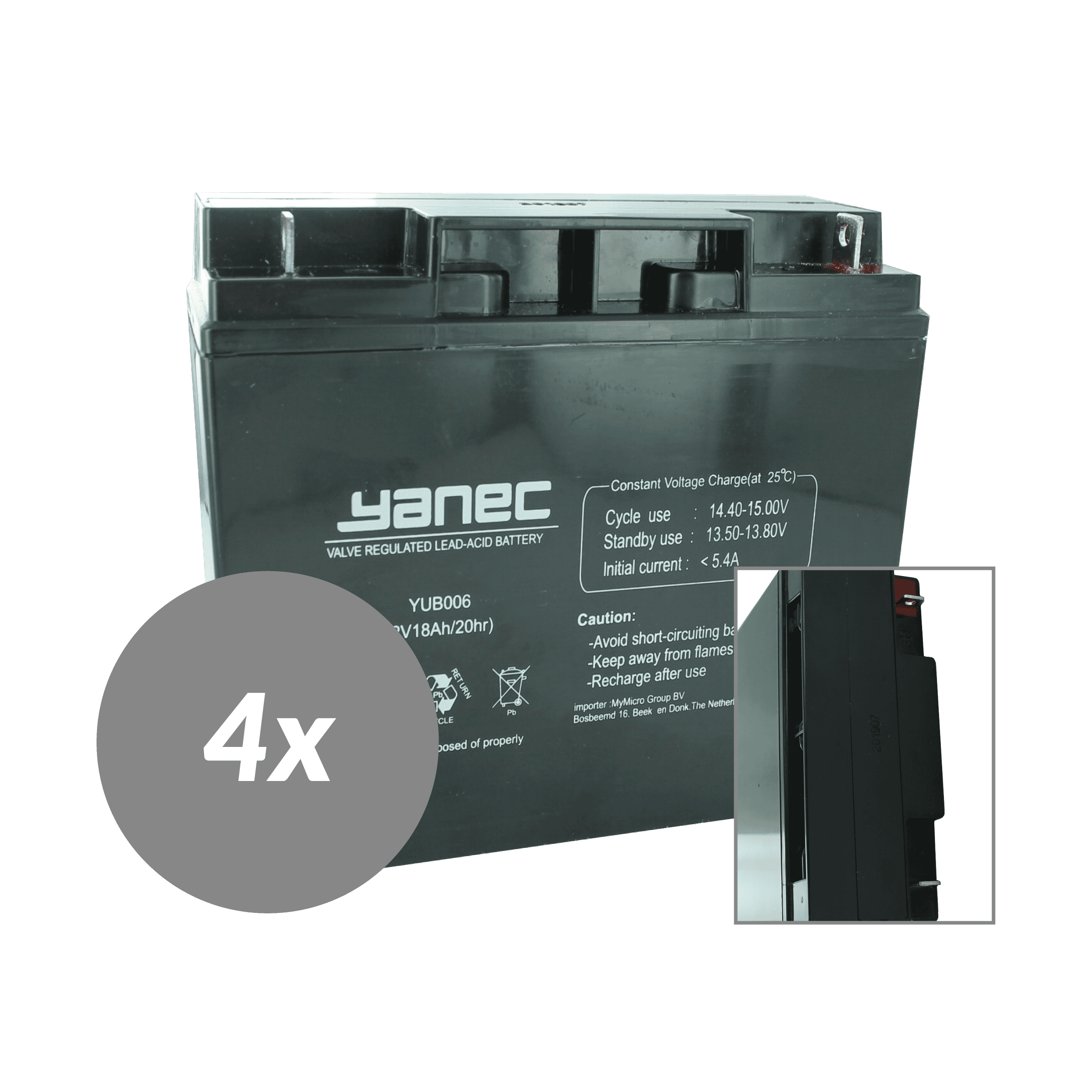 Yanec ups batterij vervangingsset rbc11 (excl. kabels)