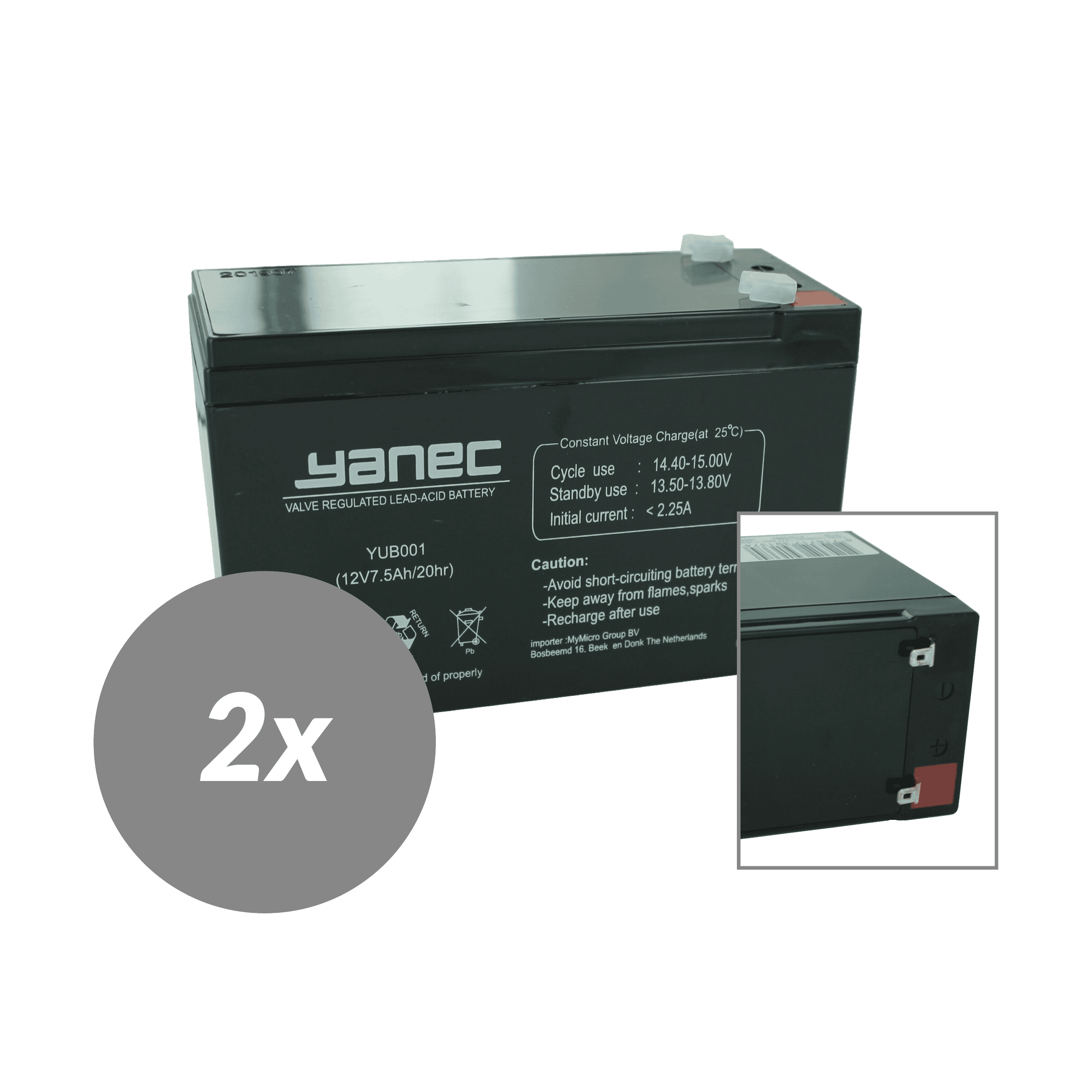 Yanec ups batterij vervangingsset rbc33 (excl. kabels)