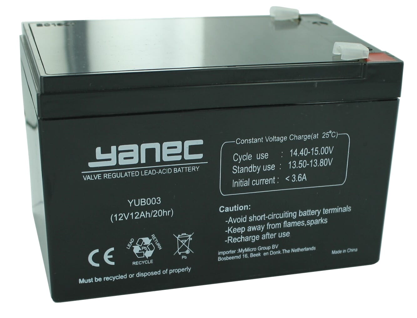 Yanec ups batterij vervangingsset rbc4 (excl. kabels)