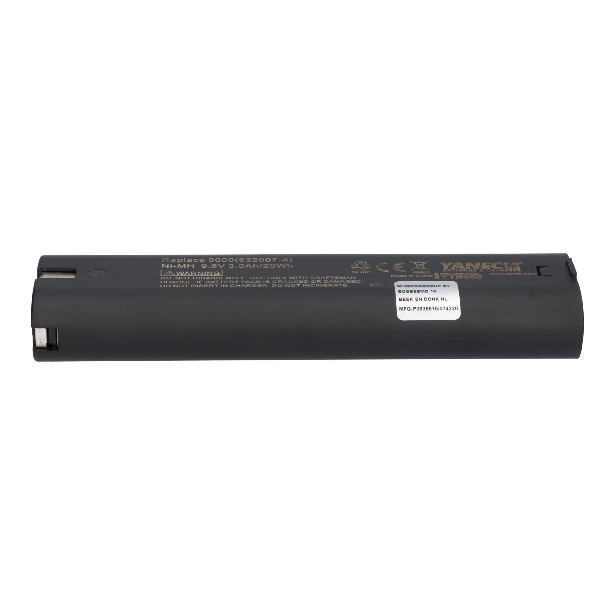 Ryobi yanec gereedschap accu 9.6v 3ah ni-mh voor makita intern