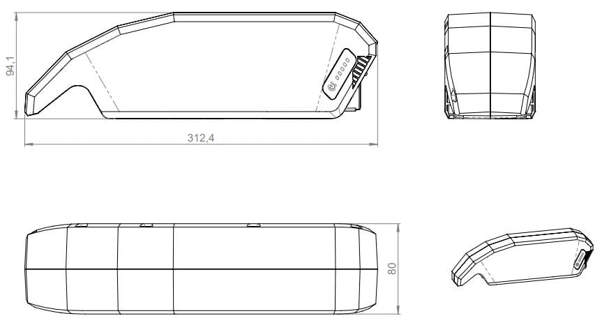 Bosch powerpack 540wh frame e-bike vision (bes2)