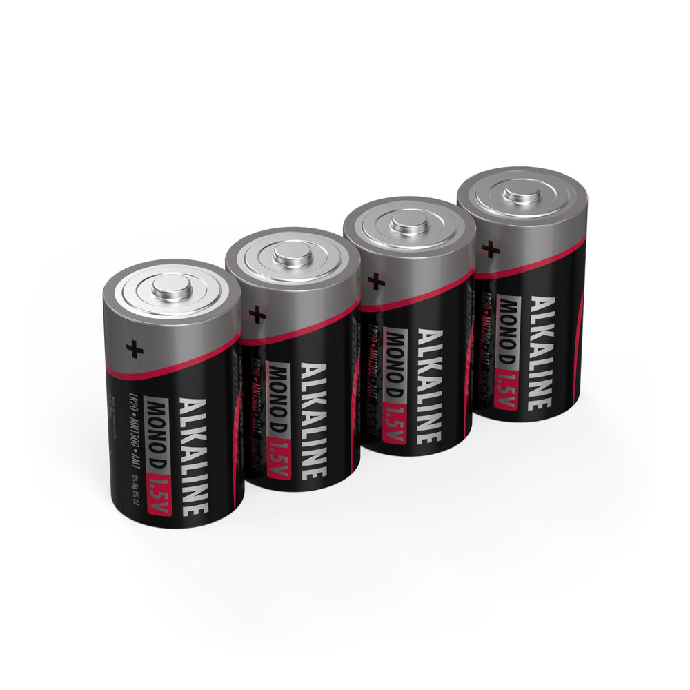 Ansmann alkalische batterij mono d lr20 4 st. krimpfolie