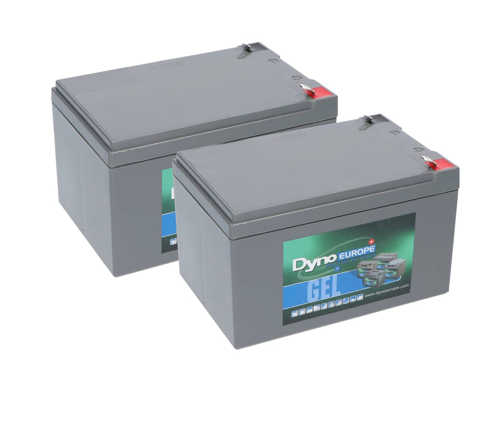 Dyno gel accu 12v 12ah vervangingsset (excl. kabels)