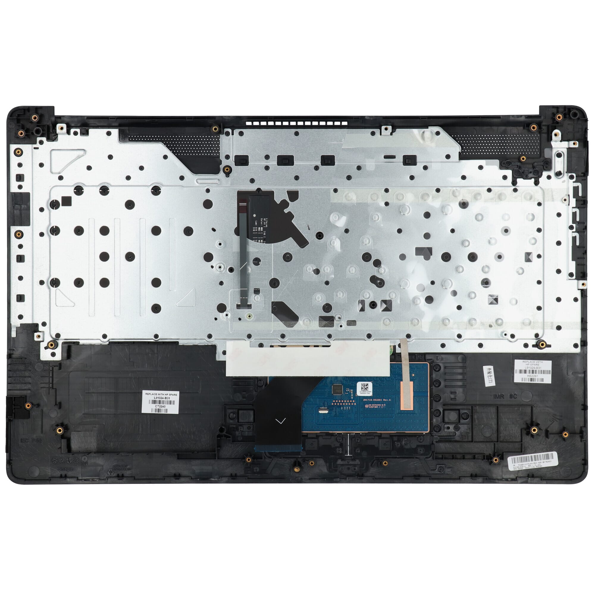 Hp laptop toetsenbord qwerty us + bovenklep, backlit (oneven)