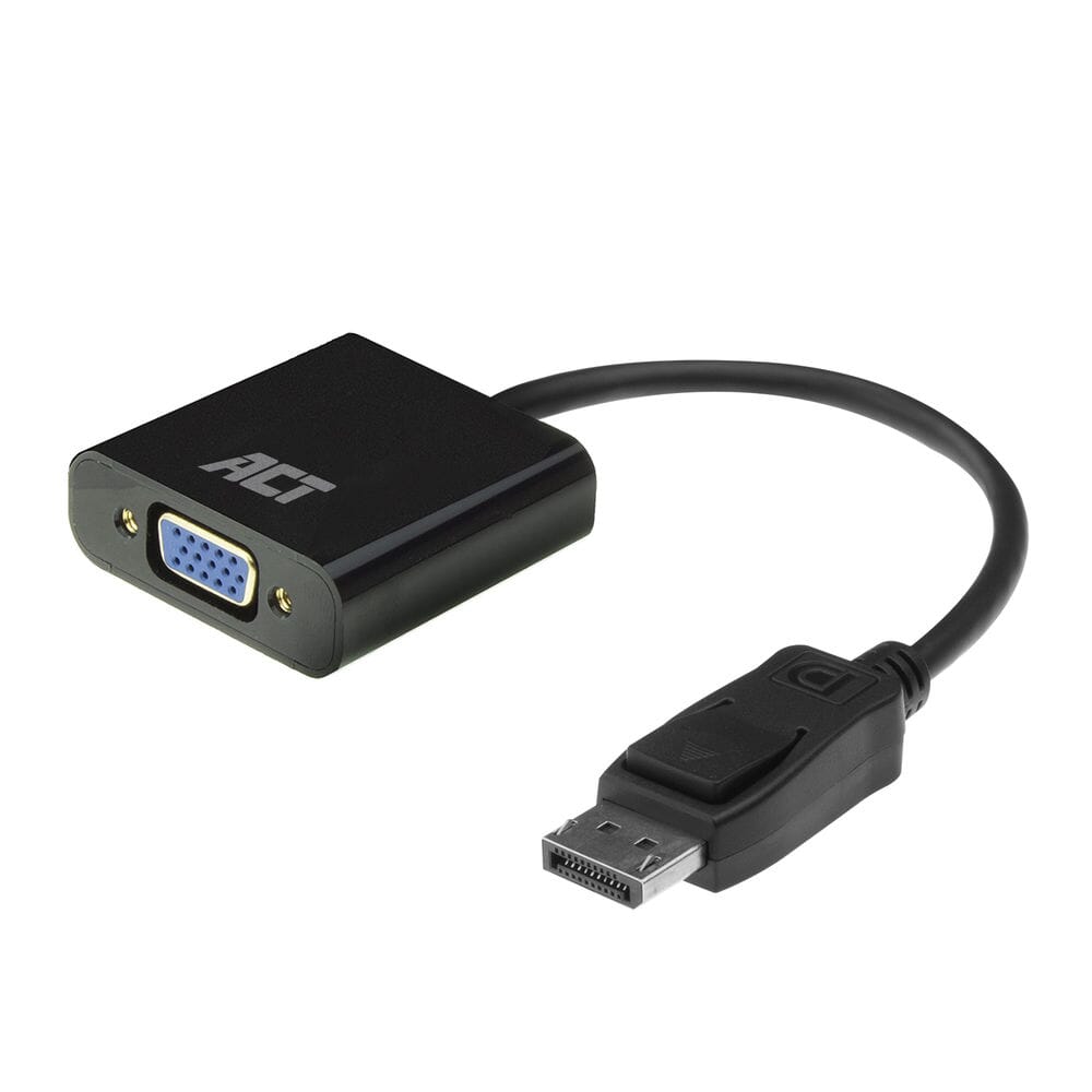 Act displayport naar vga vrouwelijke adapter, zakje met ritssluiting