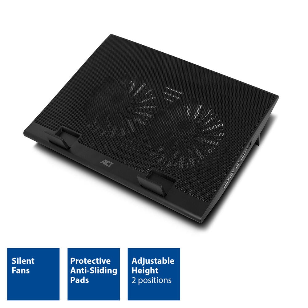 ACT Connectivity Laptopstandaard, met ventilator, hoogteverstelbaa