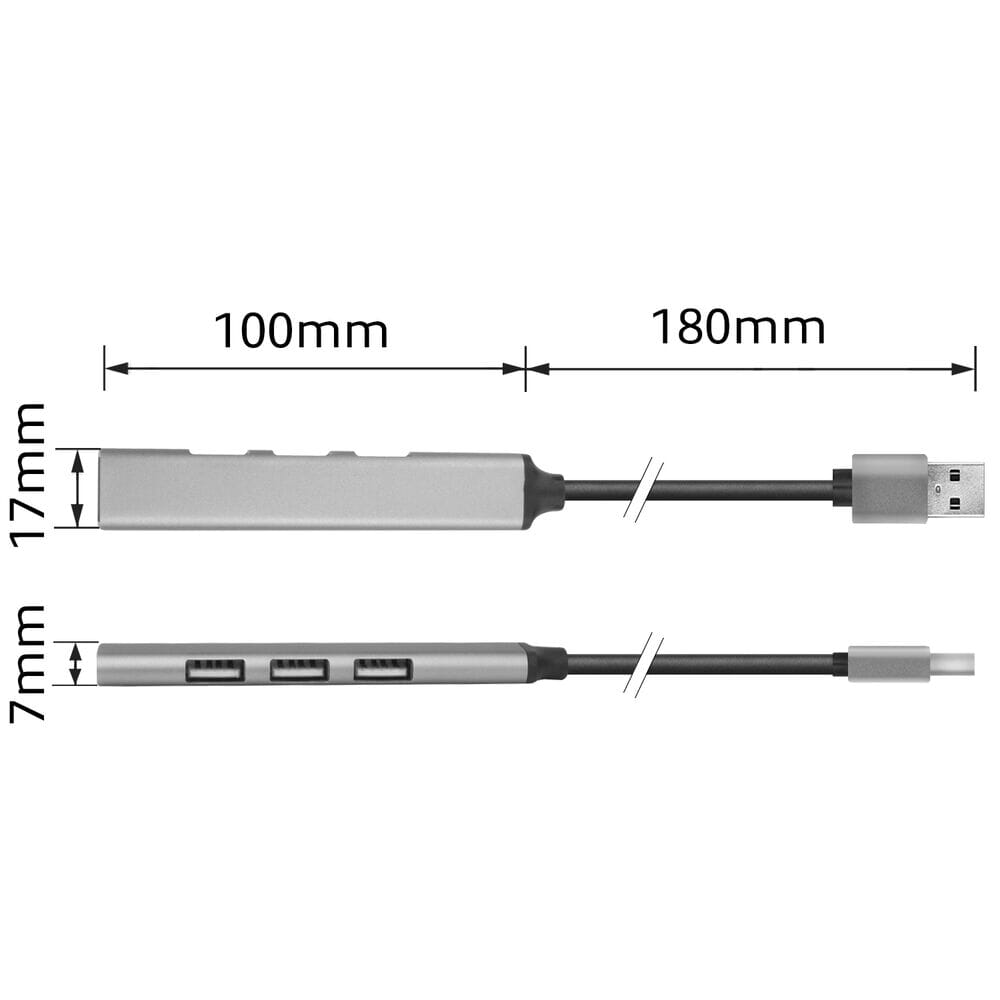 Usb-a hub 2.0, 4-poorts usb-a