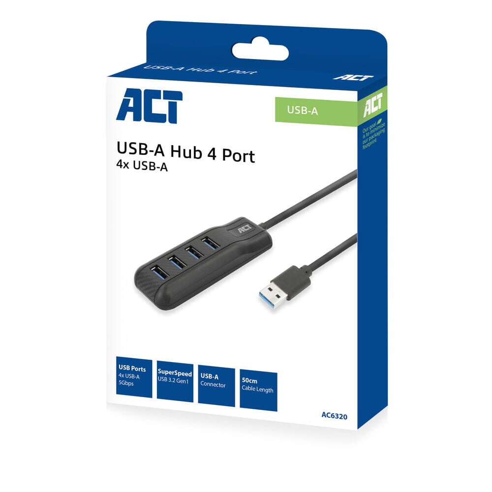 Usb-a hub 3.0, 4-poorts usb-a