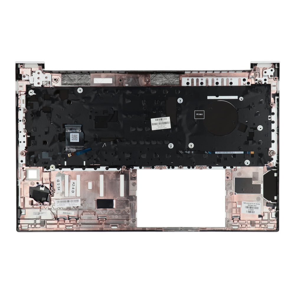 Hp laptop toetsenbord azerty be + bovenklep, zw - zilver