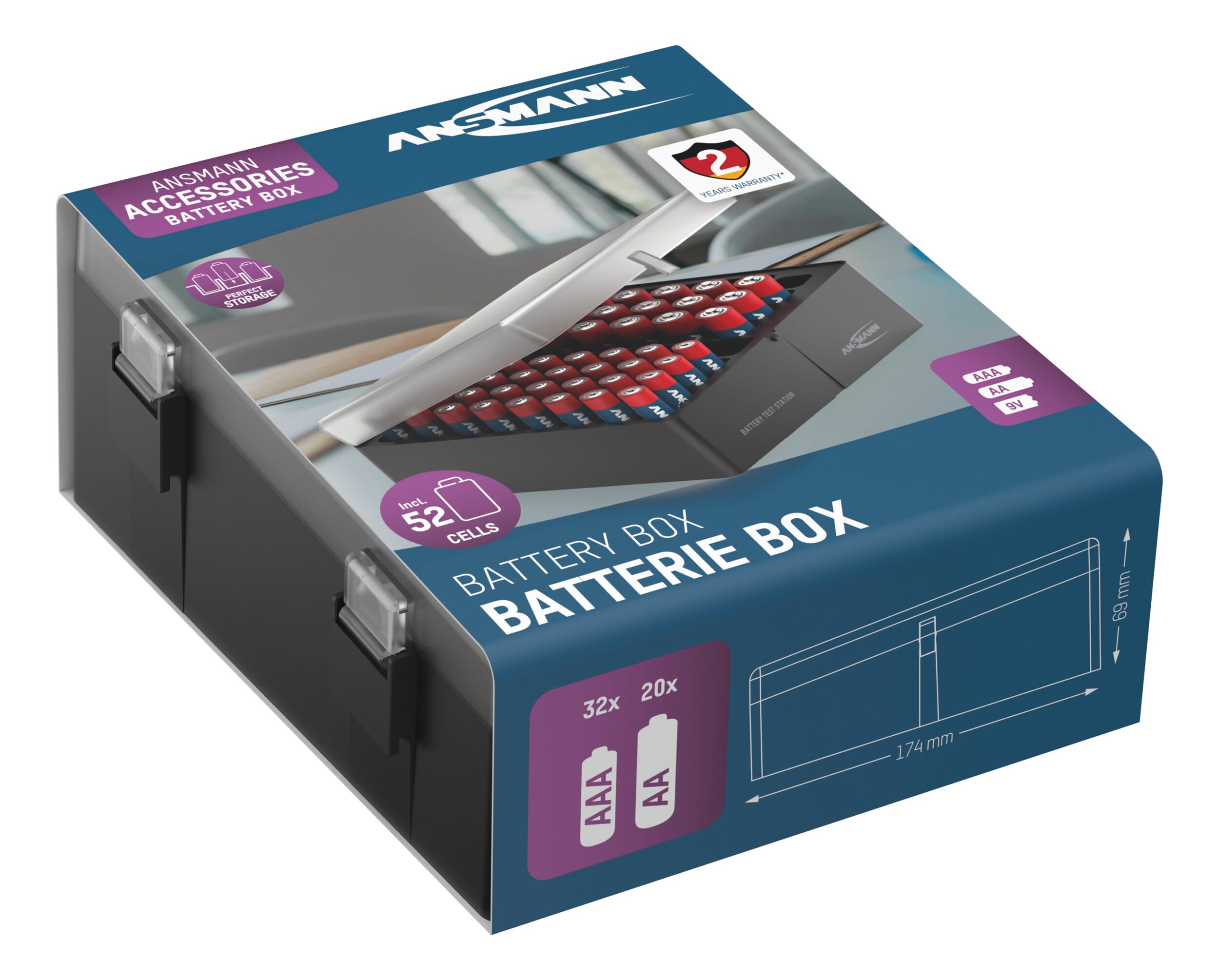 Ansmann alkaline batterij aaa aa 52 pcs