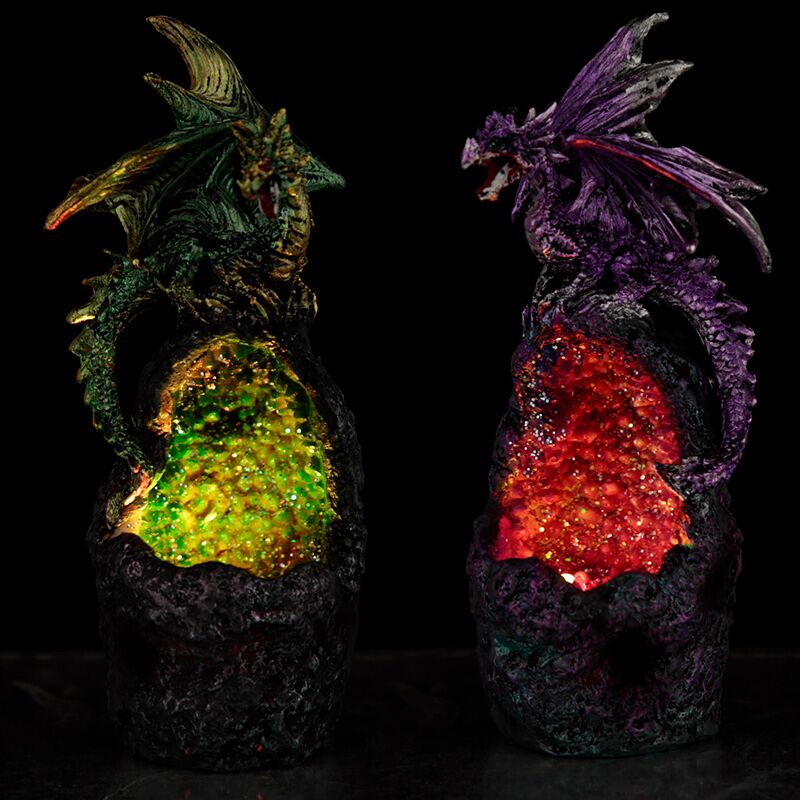 Donkere legendes kristalgrot led draak