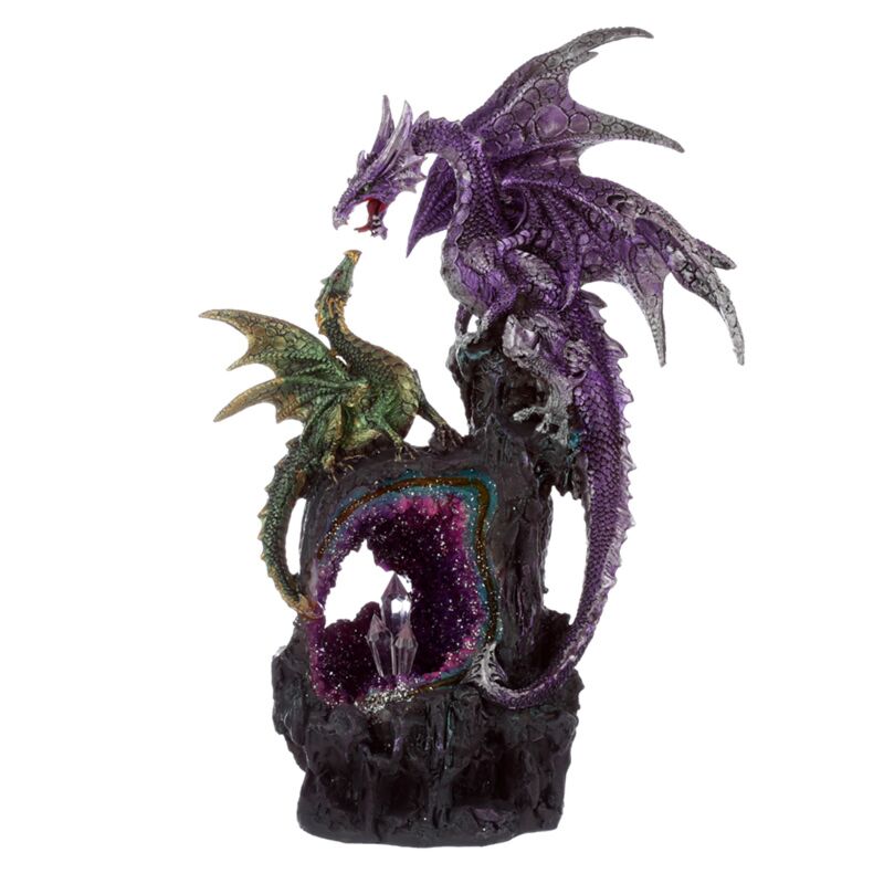 Donkere legendes amethist kristallen draak