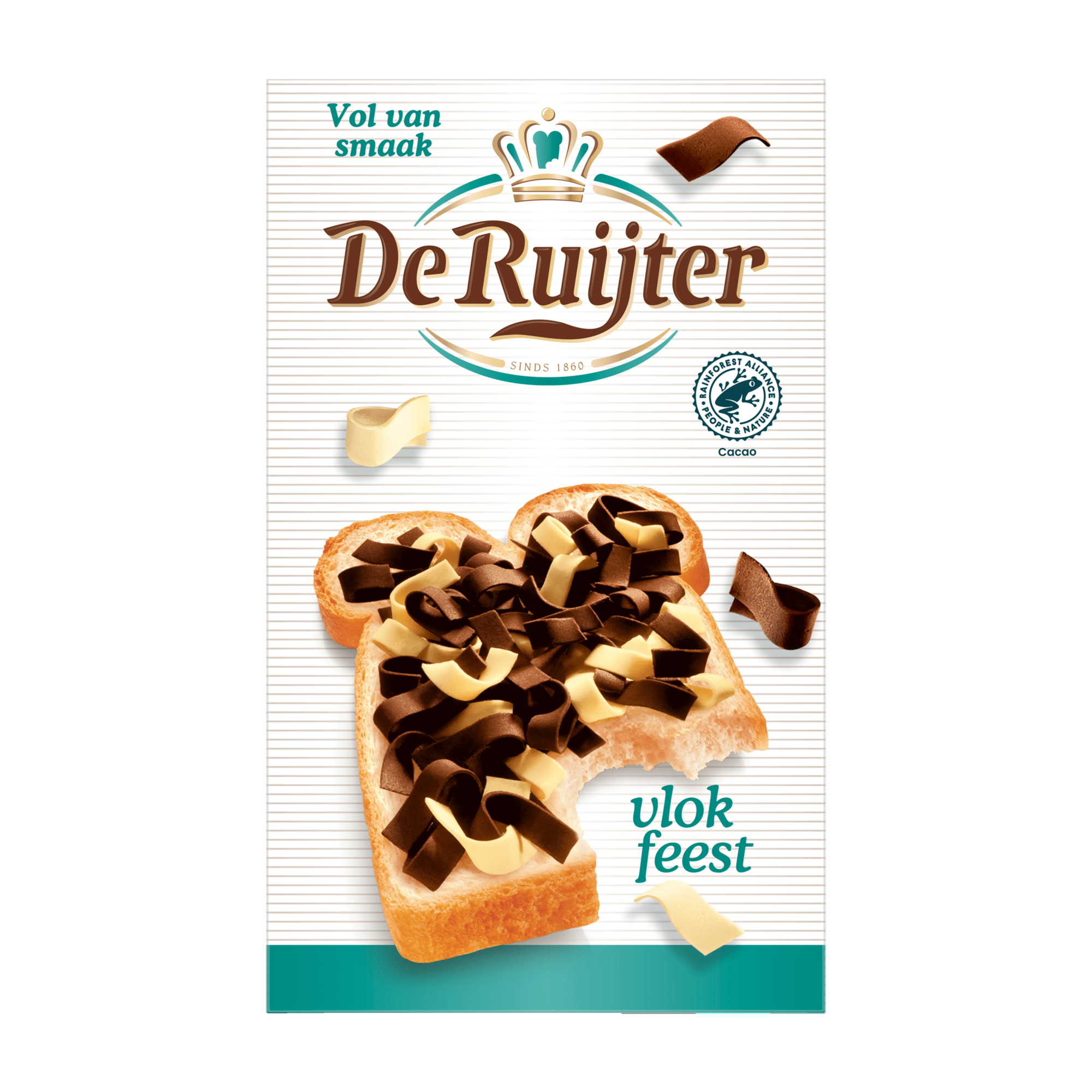 De ruijter vlokfeest melk en puur (8x 200g)